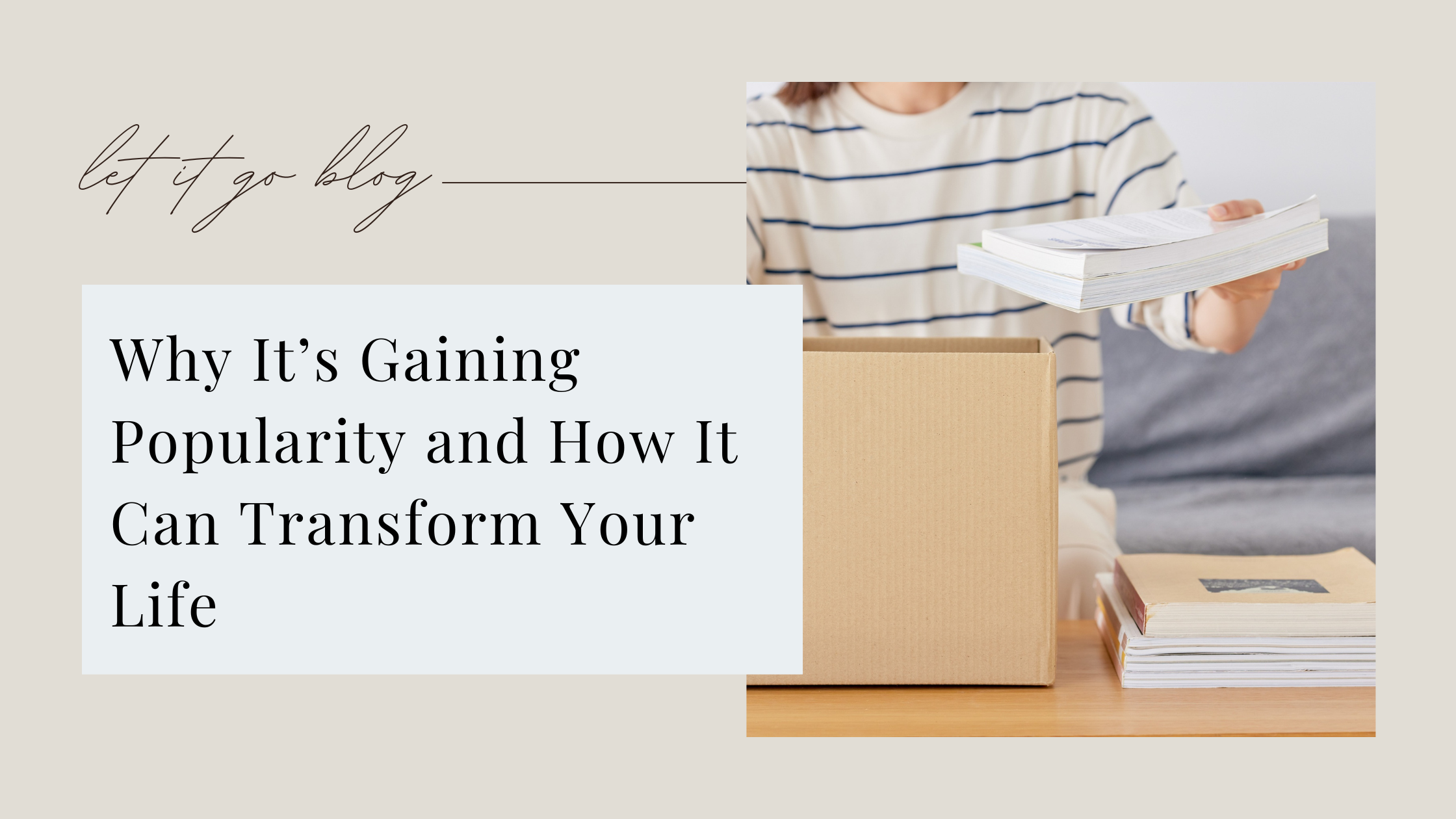 Decluttering for well-being – banner image showing organized and calm living space