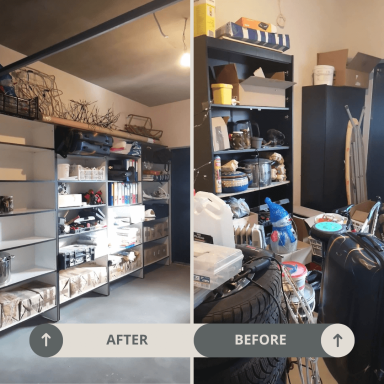 Garage decluttering before and after – LET IT GO with Kasia